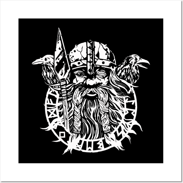 Odin Shirt Featuring Huginn and Muninn Wall Art by Styr Designs